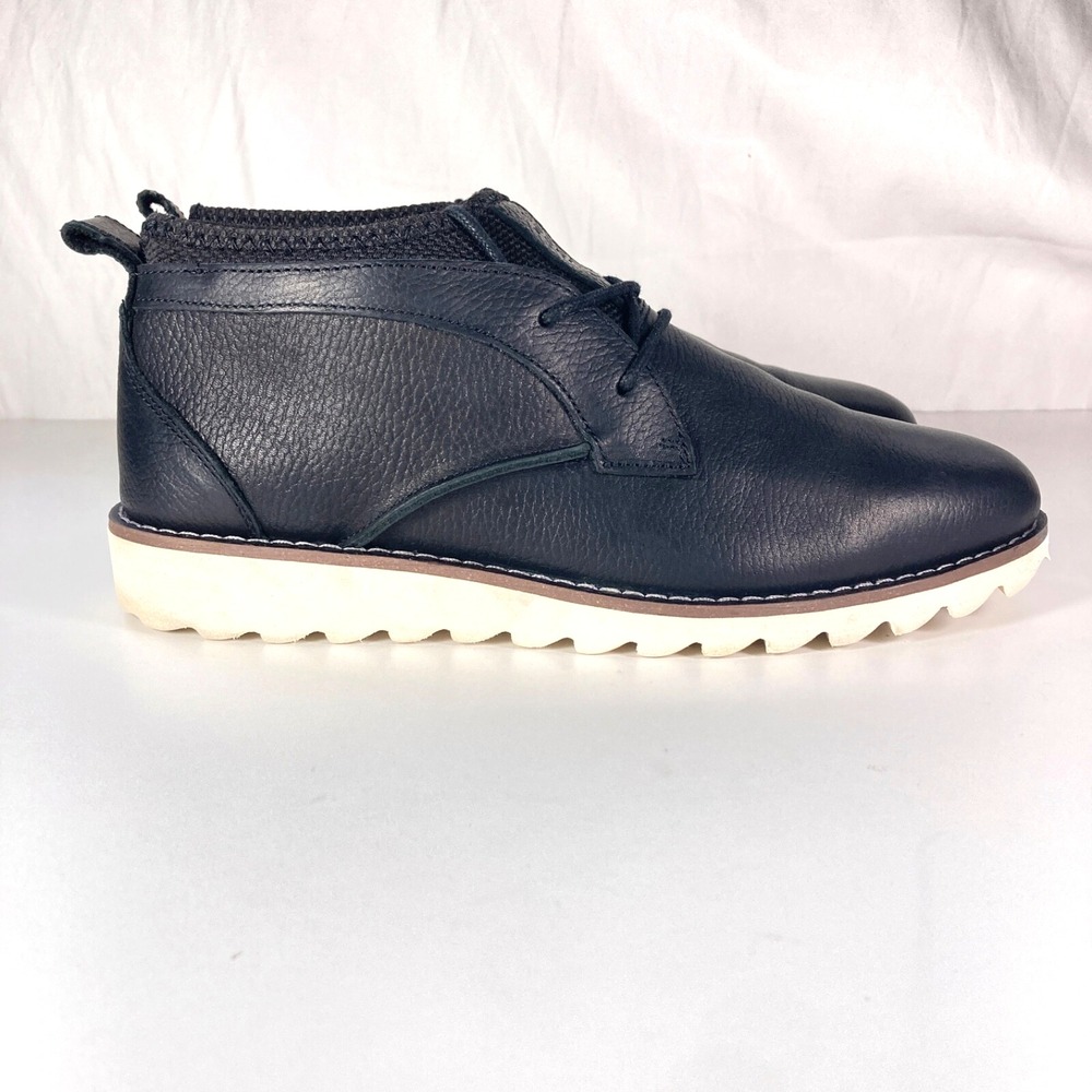 Territory Leather Chukka Sneaker Boots Patton Black White Hybrid Shoe‎ Mens 9.5